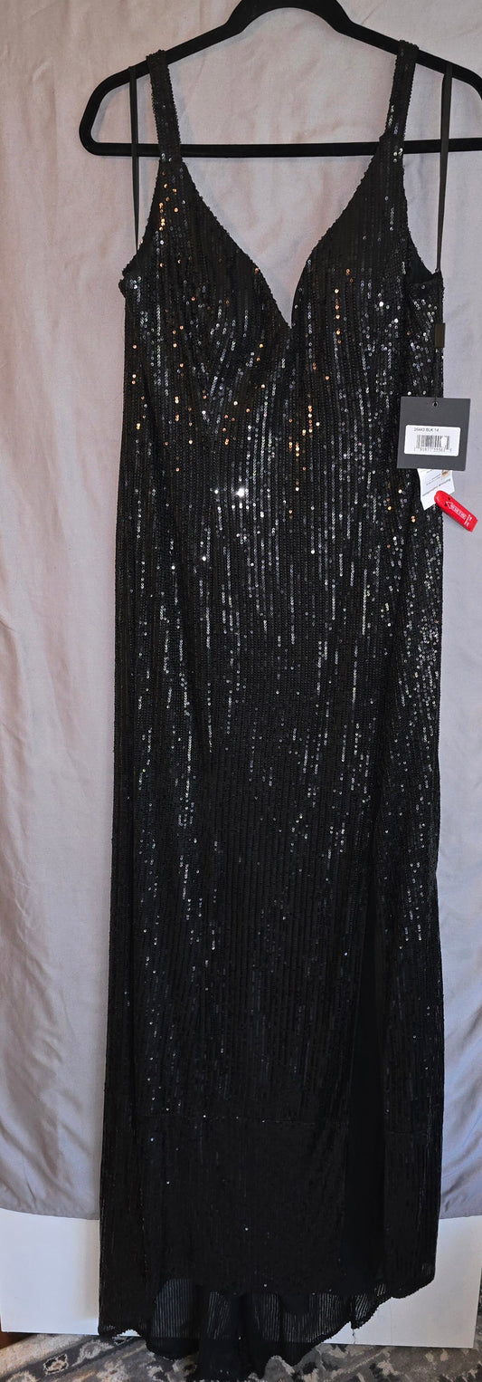 FULLY SEQUINED SCOOP BACK GOWN