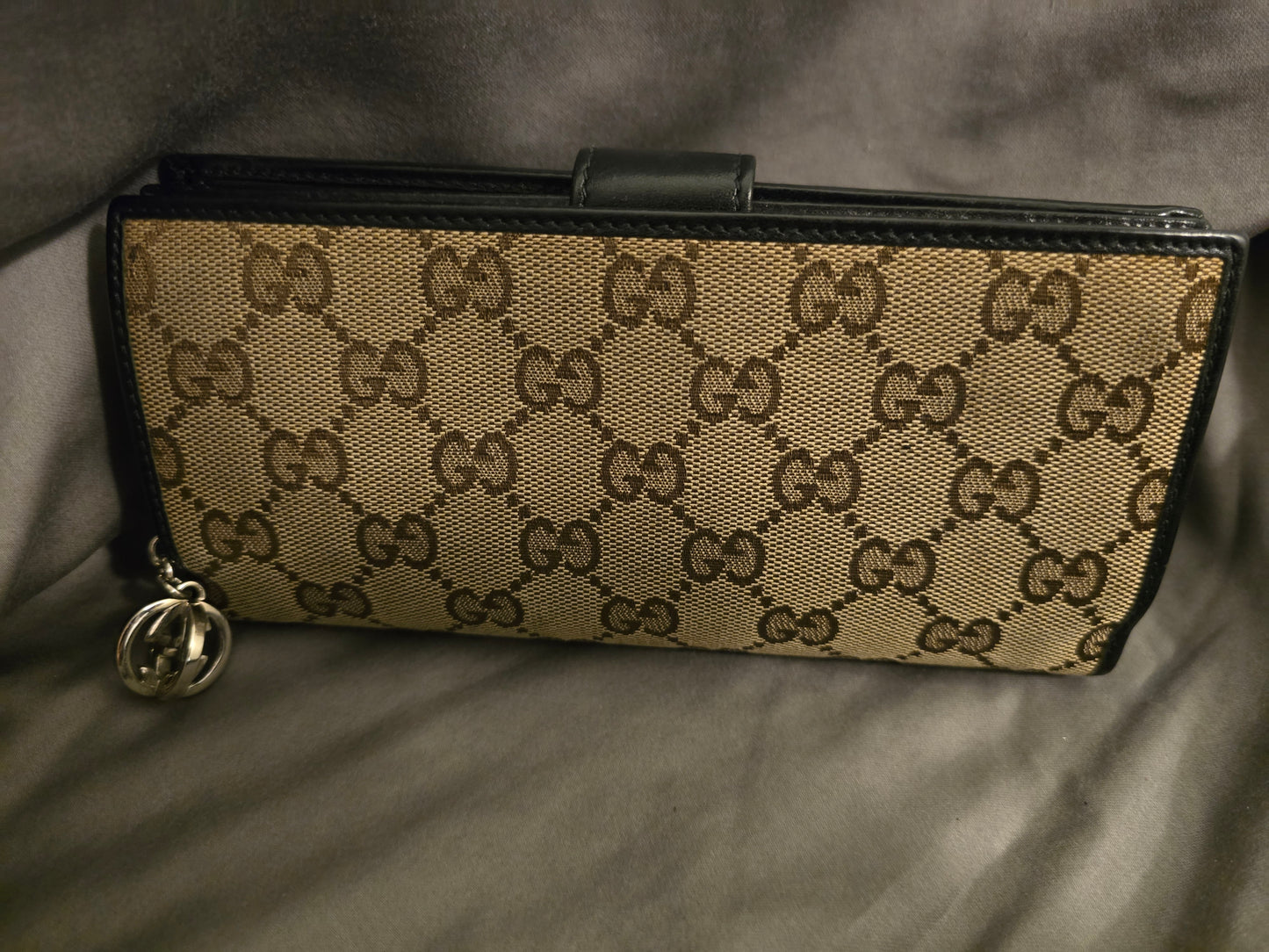 GUCCI GG CANVAS AND LEATHER CONTINENTAL WALLET Preloved <3