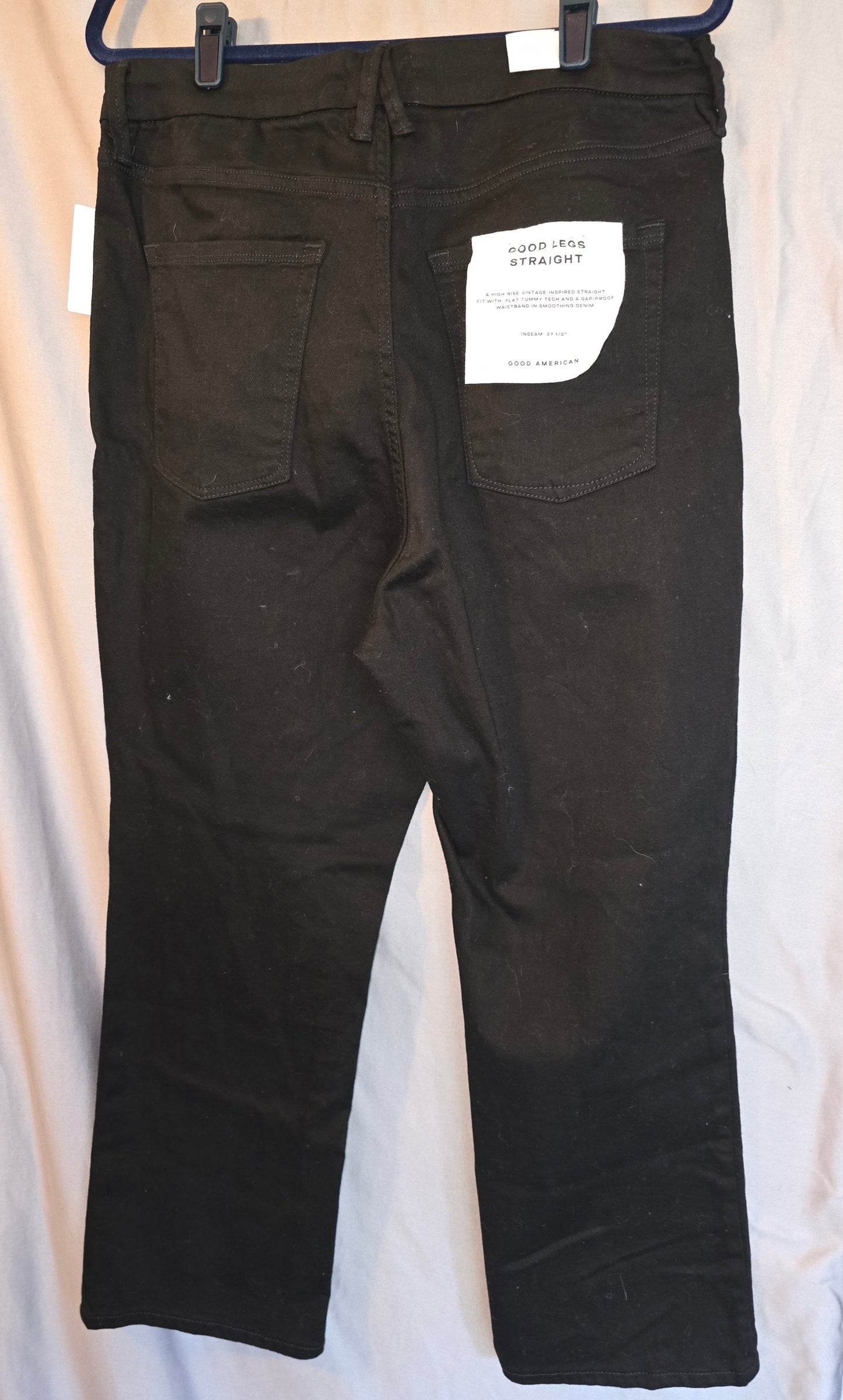 GOOD AMERICAN GOOD LEGS STRAIGHT NEVER FADE JEANS BUTTON FLY