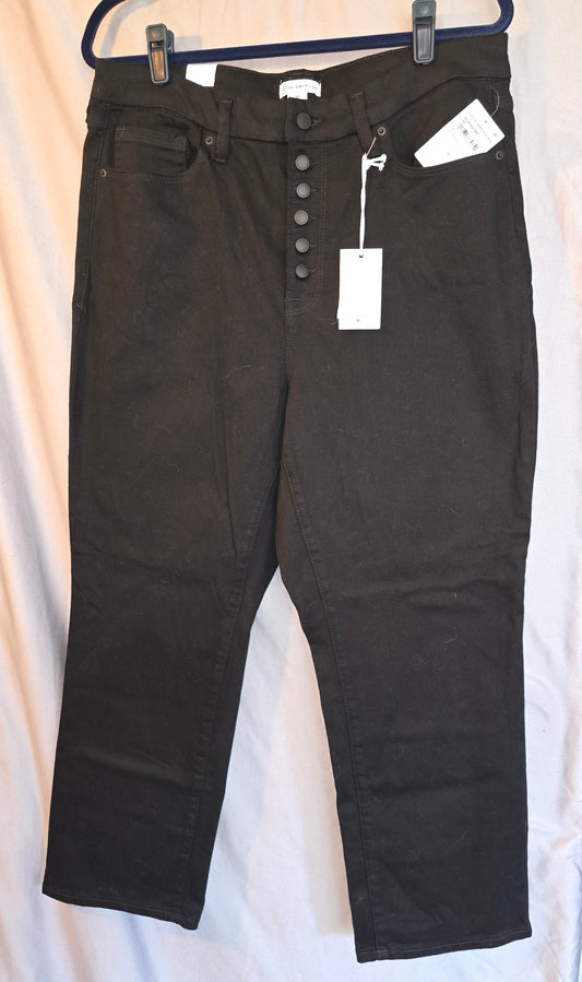 GOOD AMERICAN GOOD LEGS STRAIGHT NEVER FADE JEANS BUTTON FLY