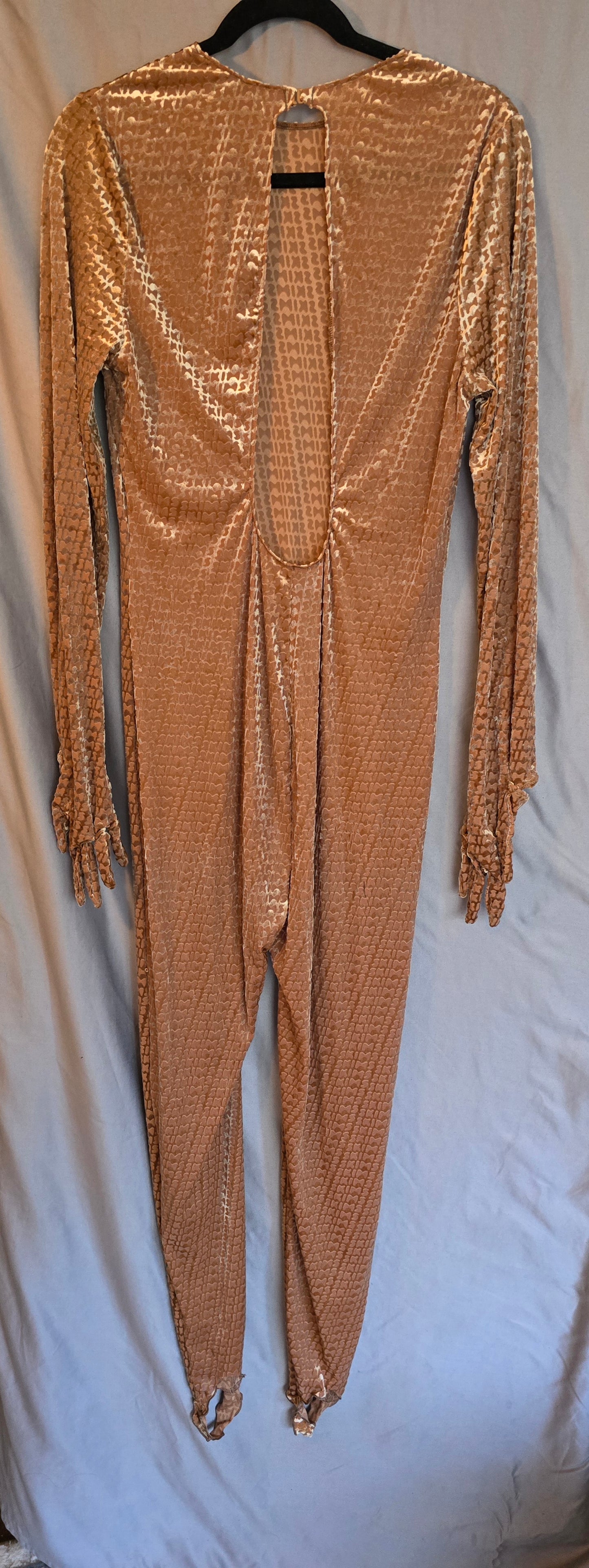 SKIMS VELVET STIRRUP CATSUIT LOGO ONE-PIECE JUMPSUIT